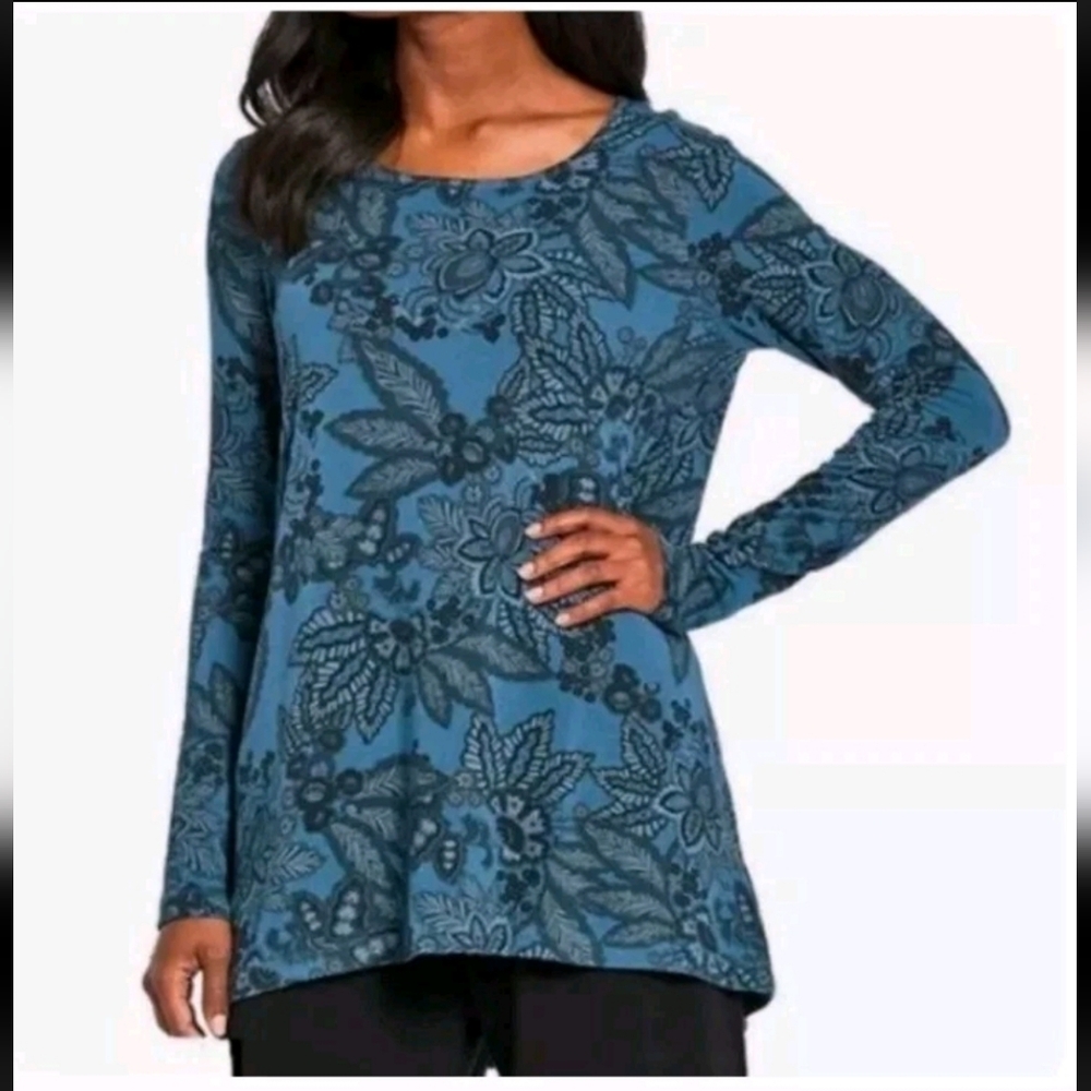 Bryn Walker Womens Relaxed Tunic Long Sleeve Loungwear Size L